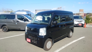 認定中古車　H30年式　エブリイ　JOIN　MOC2標準モデル（畳）　走行81.452　キャンピング仕様　ナビ地デジ　バックカメラ　レーダーブレーキサポート　新車ワンオーナー　禁煙車　ペット乗車無し　前後ドライブレコーダー　WAVEBOX　モニター付き　ETC　走行重電システム　車両本体価格￥1.498.000（税込）